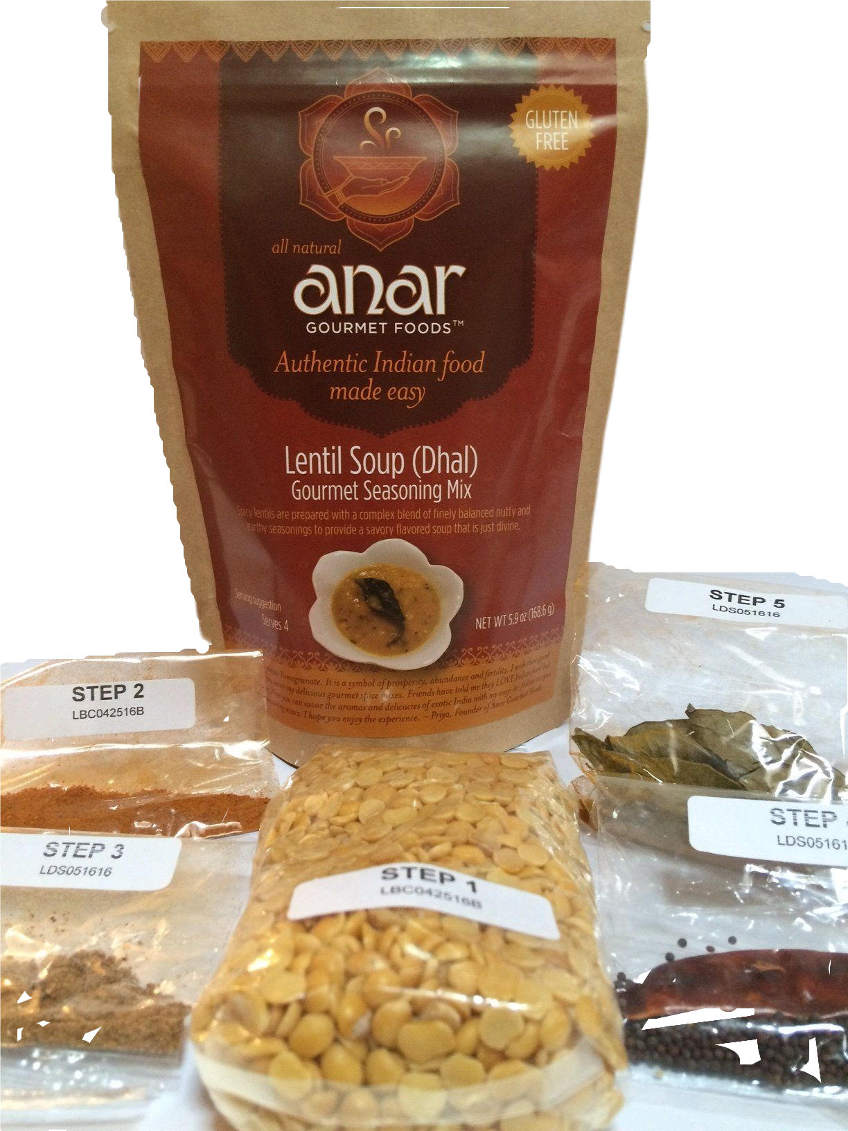 Lentil (Dhal) Soup Gourmet Seasoning Kit | Family Size