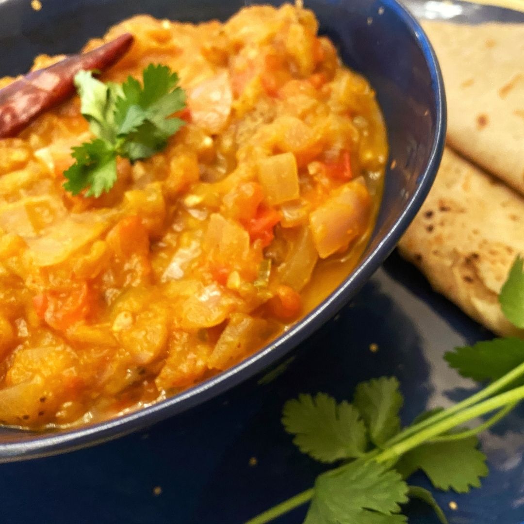 roasted eggplant with curry powder